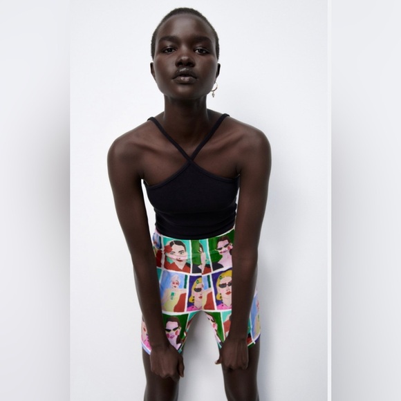 Zara x‎ Natacha Paschal bike shorts size small new - Picture 3 of 9